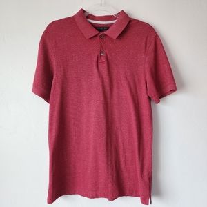 Banana republic mens polo shirt heathered red size L